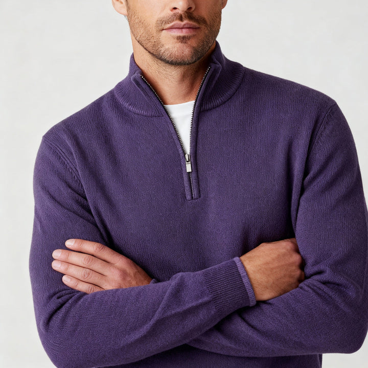 Eleganter Merino Komfort Pullover Damen Reißverschluss Moderne Strickware | Drune