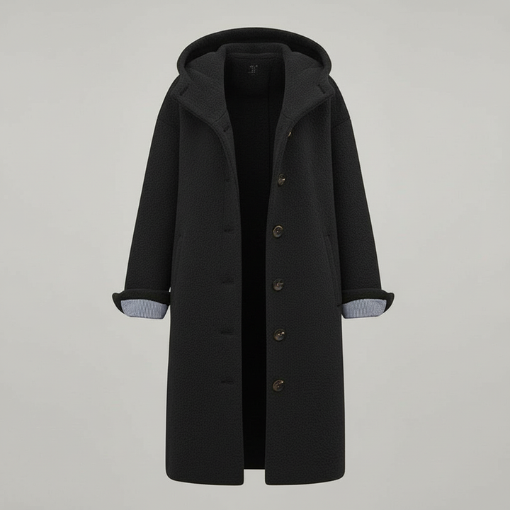Eleganter Wintermantel Damen Komfort Langer Mantel Fleece | Drune