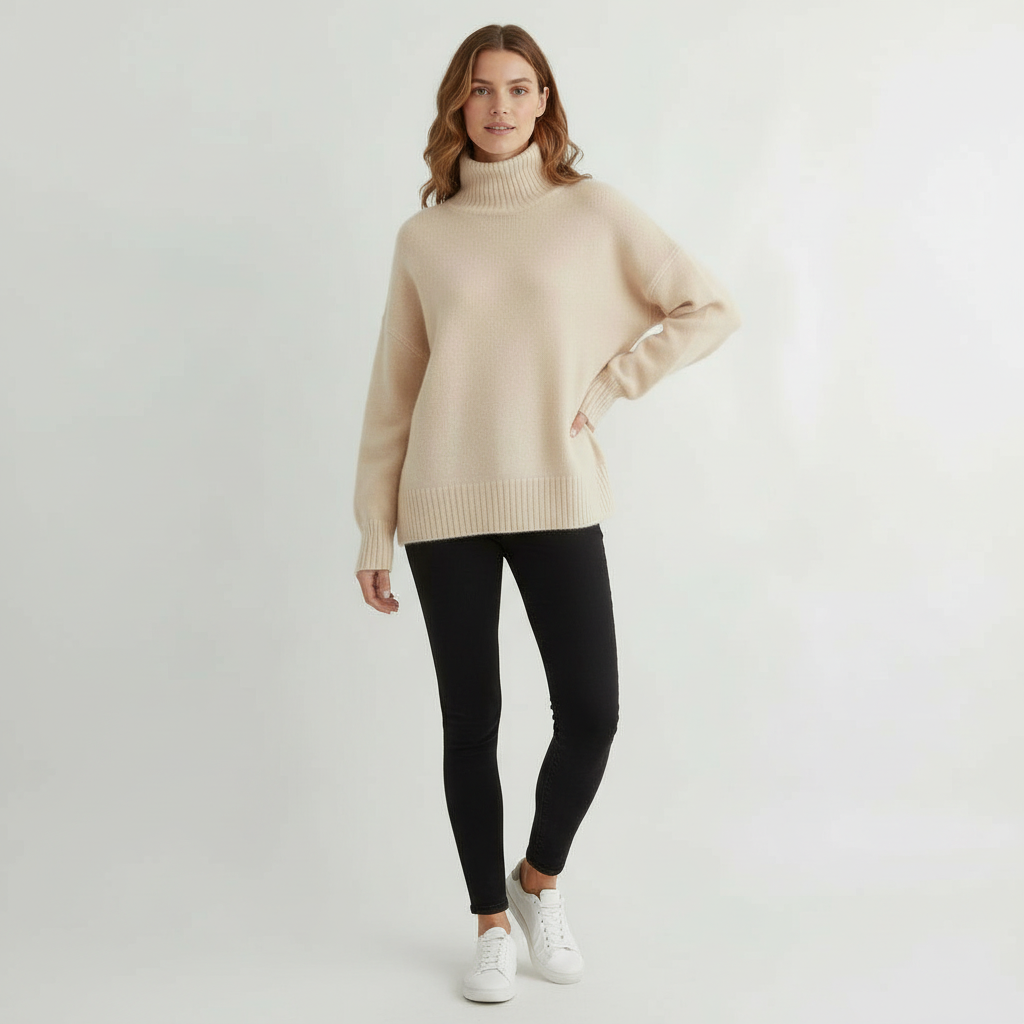 Rollkragenpullover Damen Komfort | Drune