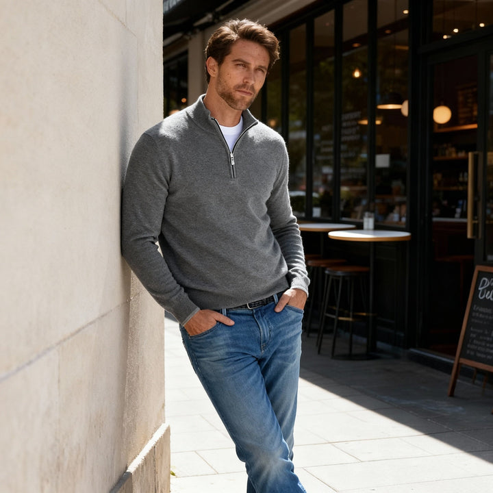 Premium Feinstrick Herrenpullover