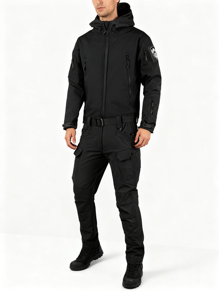 Herren multifunktionale Jacke mit Fleece-Innenfutter und Reißverschluss – Drune