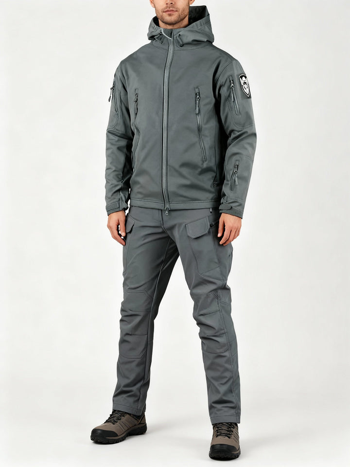 Herren multifunktionale Jacke mit Fleece-Innenfutter und Reißverschluss – Drune