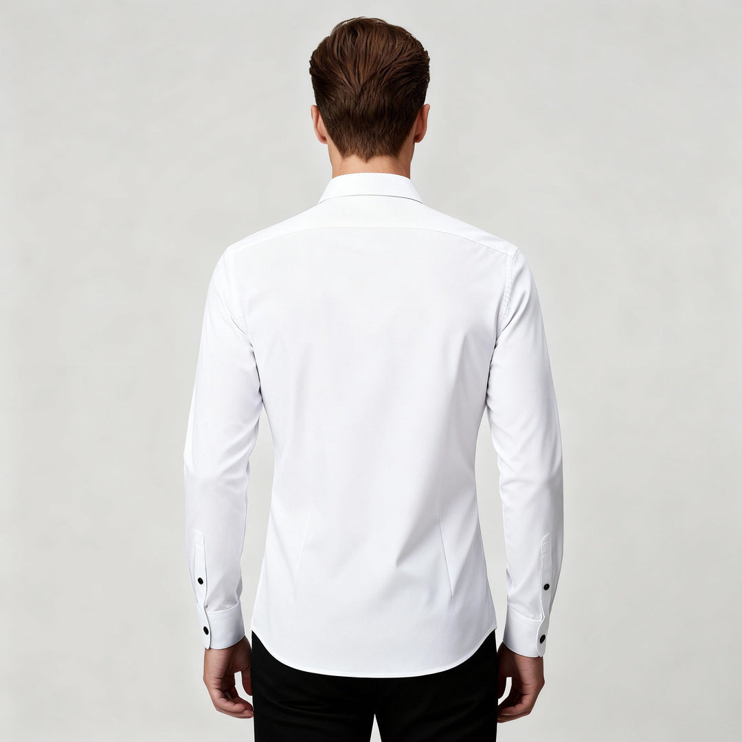 Bügelfreies Stretch Hemd Herren Slim Fit Drune