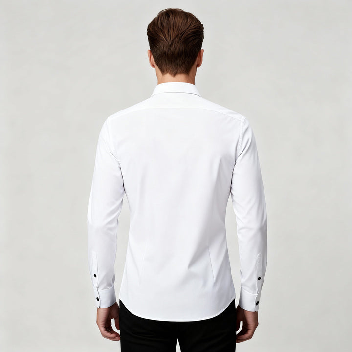 Bügelfreies Stretch Hemd Herren Slim Fit Drune