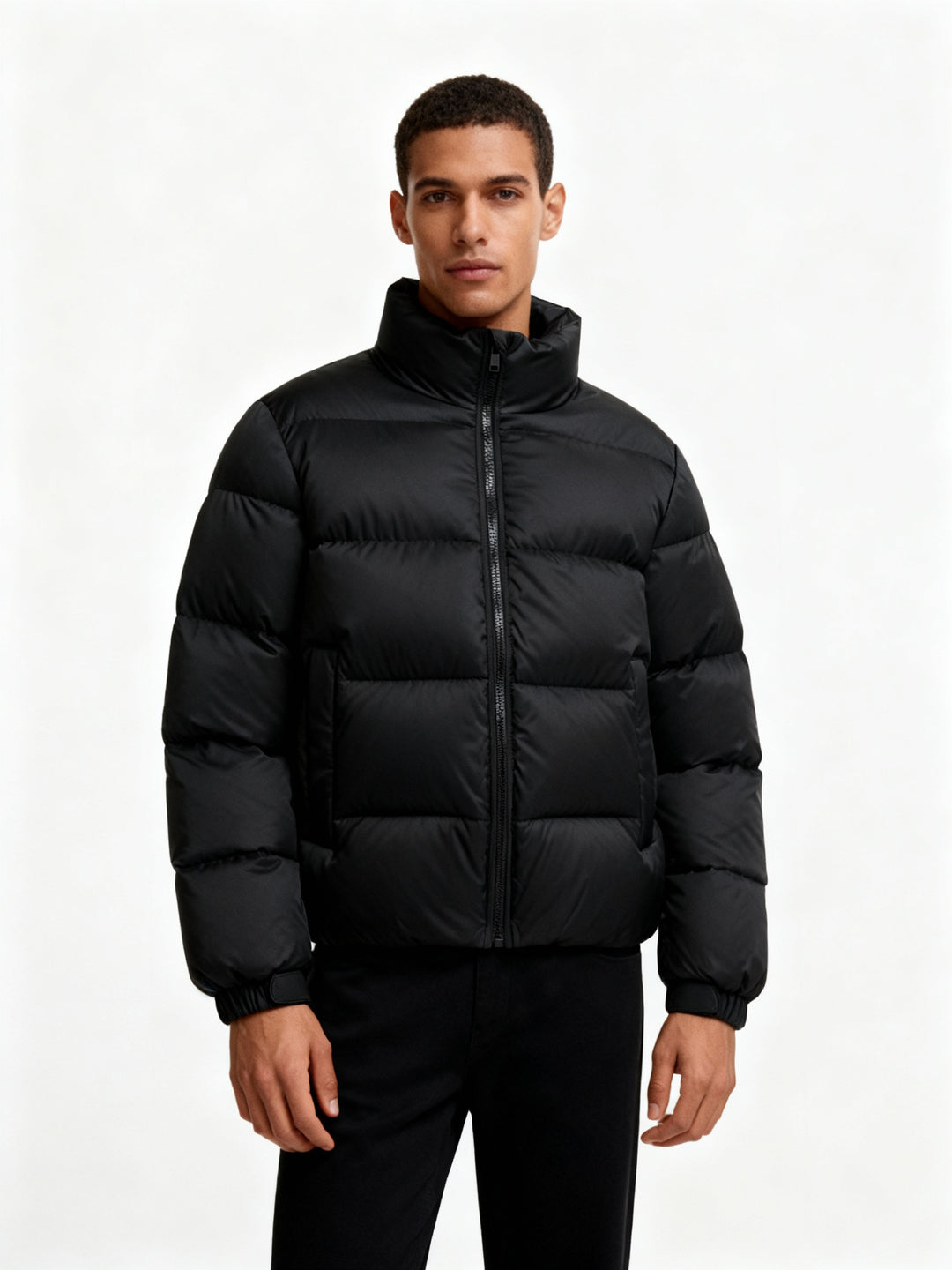 Herren Pufferjacke aus Entenfedern mit Wärme & Kapuze | Drune