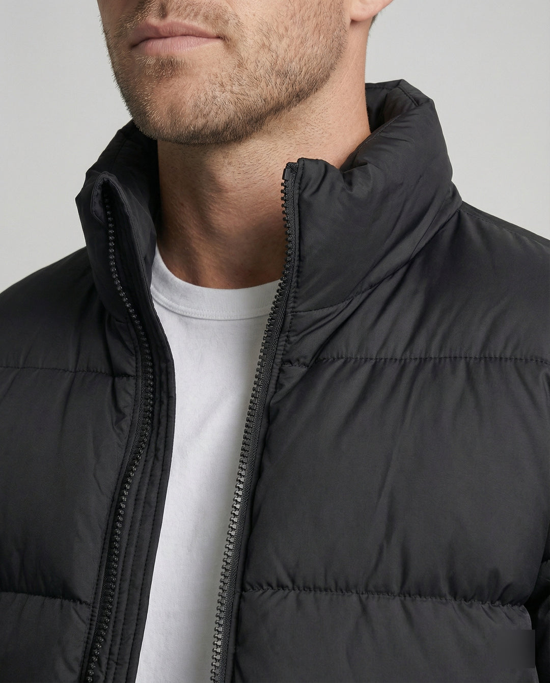 Herren Pufferjacke aus Entenfedern mit Wärme & Kapuze | Drune