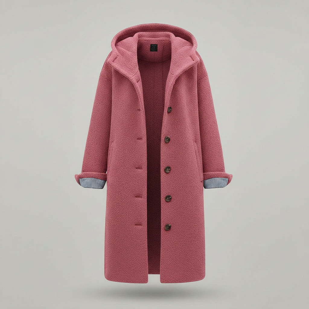 Eleganter Wintermantel Damen Komfort Langer Mantel Fleece | Drune