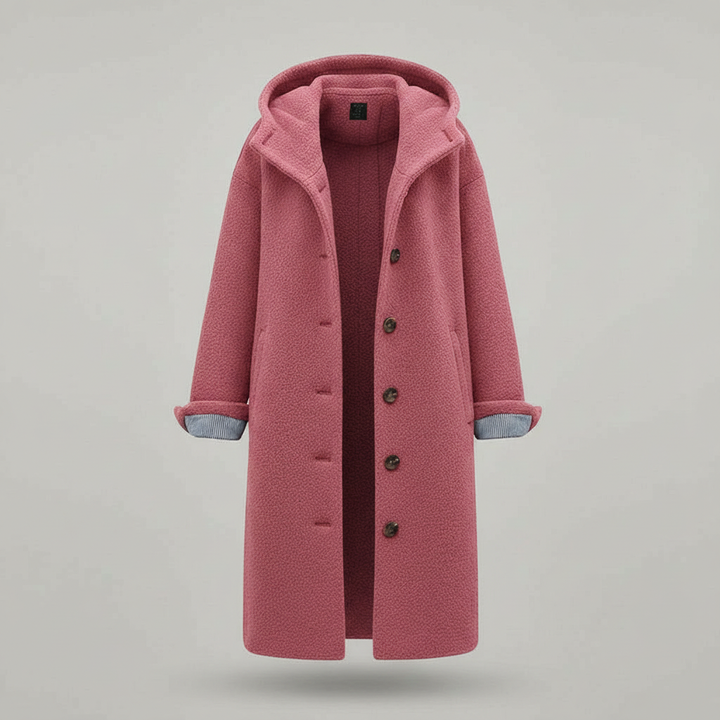Eleganter Wintermantel Damen Komfort Langer Mantel Fleece | Drune