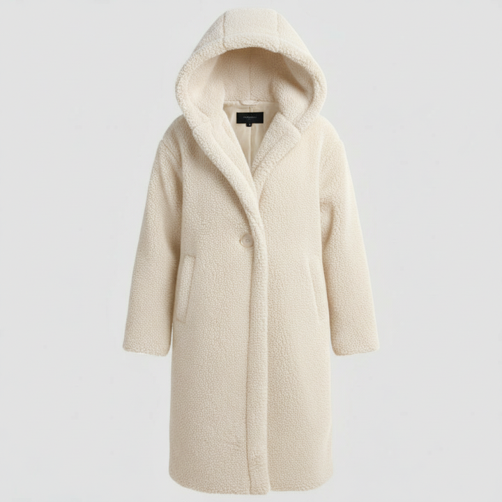 Modischer Teddy Mantel Damen Komfort Langer Mantel Kapuze | Drune