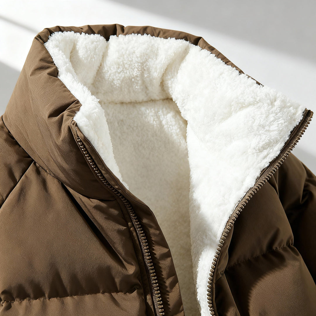 Warm Fleecegefüttert Leicht Pufferjacke Damen | Drune