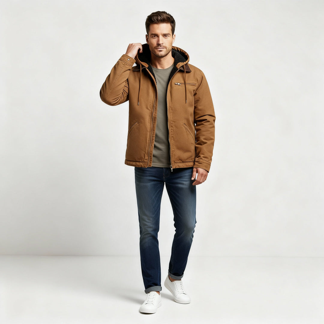 Funktionale Wasserdichte Outdoor Winterparka Jacke Mit Kapuze Polyester | Drune
