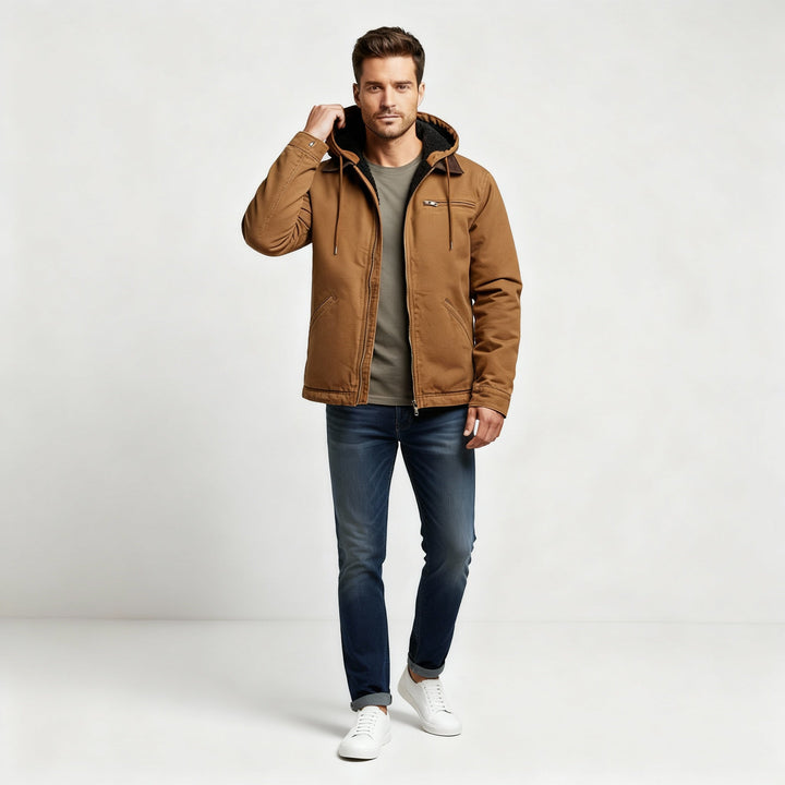 Funktionale Wasserdichte Outdoor Winterparka Jacke Mit Kapuze Polyester | Drune