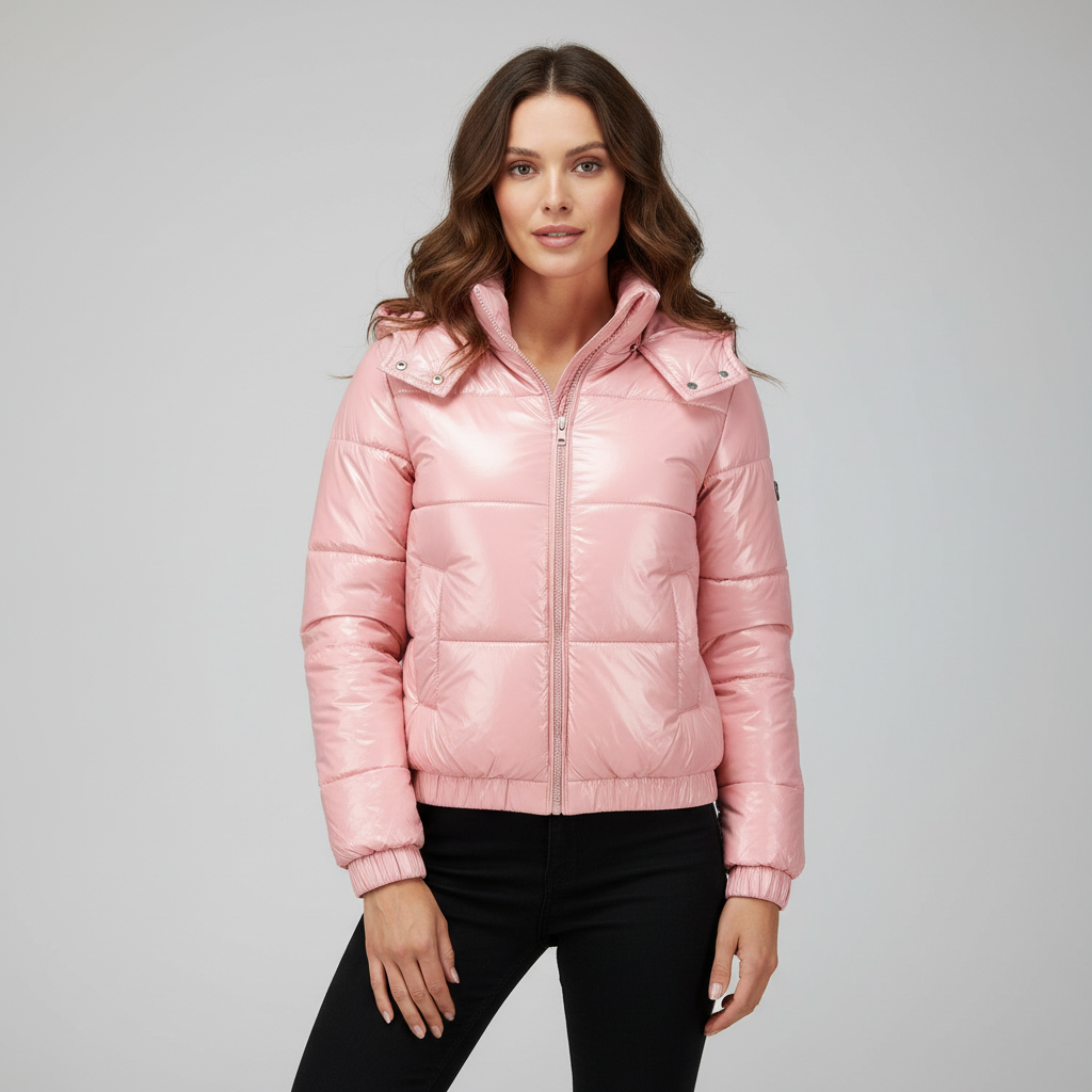 Glänzende Wasserabweisende Thermo Komfort Winterjacke Damen | Drune