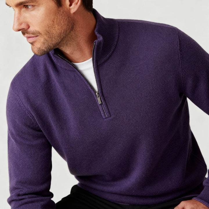 Eleganter Merino Komfort Pullover Damen Reißverschluss Moderne Strickware | Drune