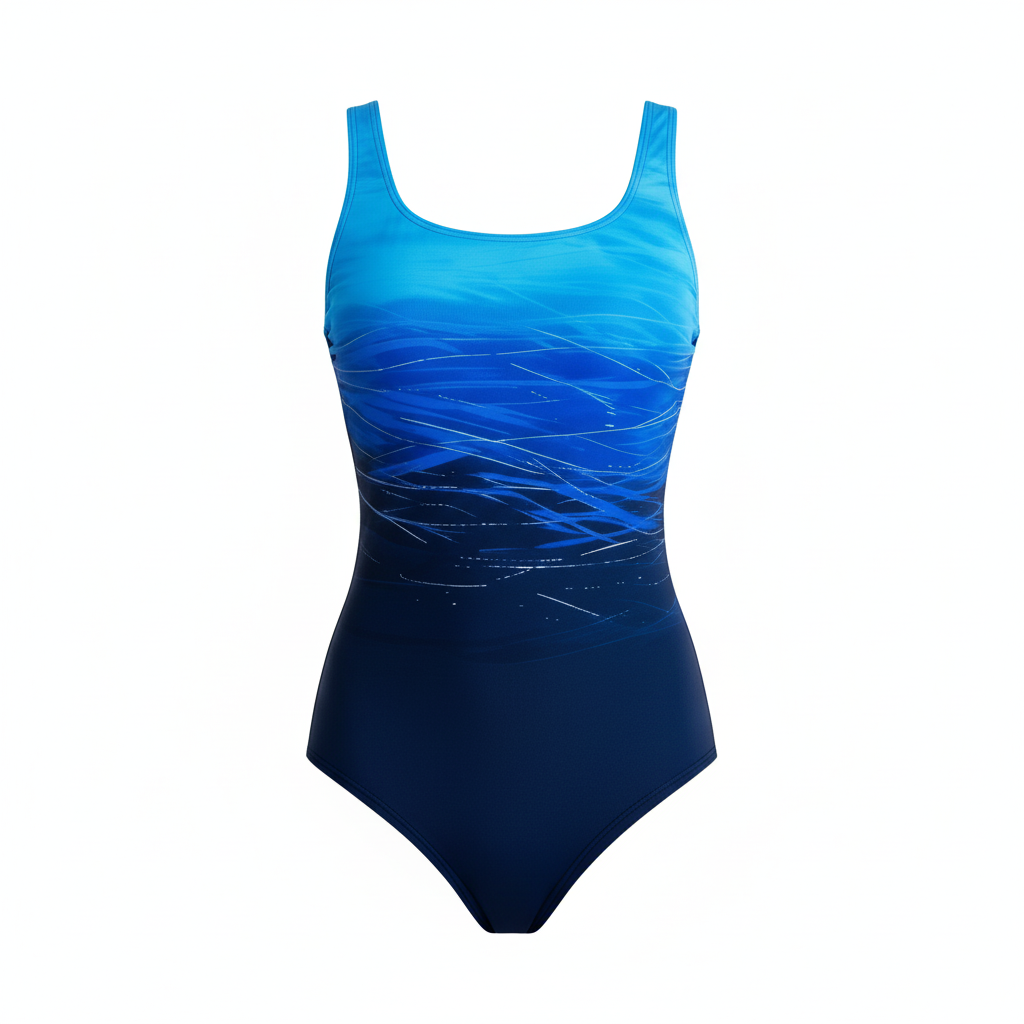 Einteiliger Sport-Badeanzug mit Ombre-Design Drune