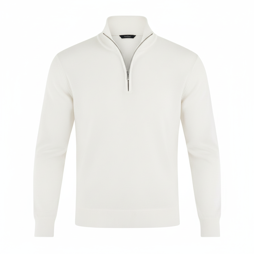 Eleganter Merino Komfort Pullover Damen Reißverschluss Moderne Strickware | Drune