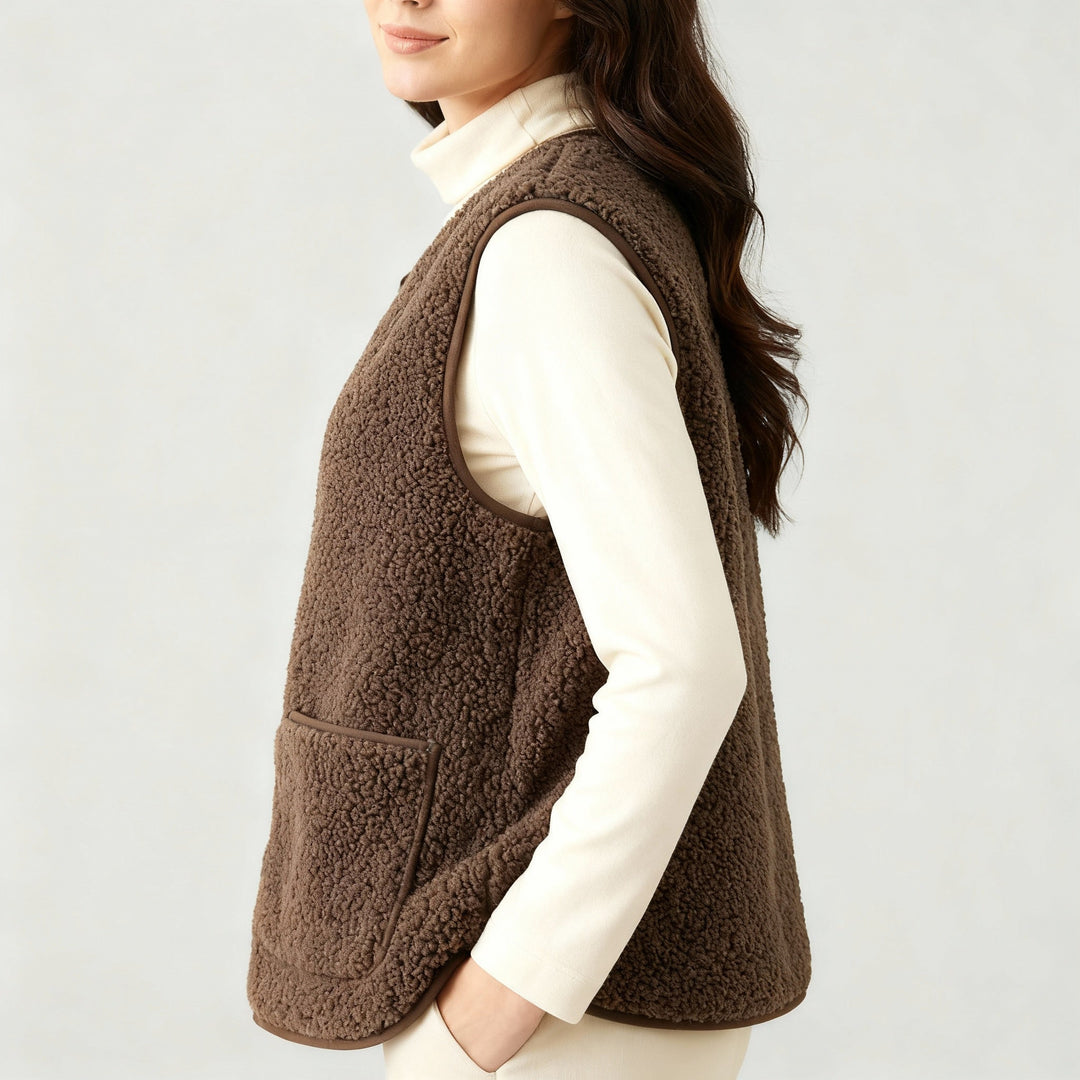 Winter Warme Elegante Fleece Weste Damen | Drune