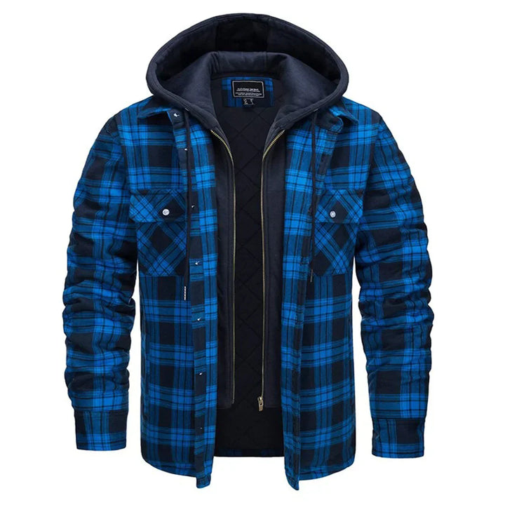 Drune | Kapuze Lockere Passform Karierter Flanell Gestepptes Futter