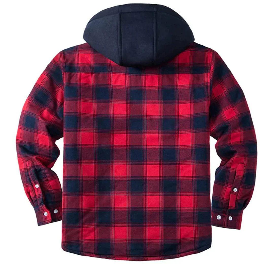 Drune | Karierte Jacke mit Kapuze für Herren