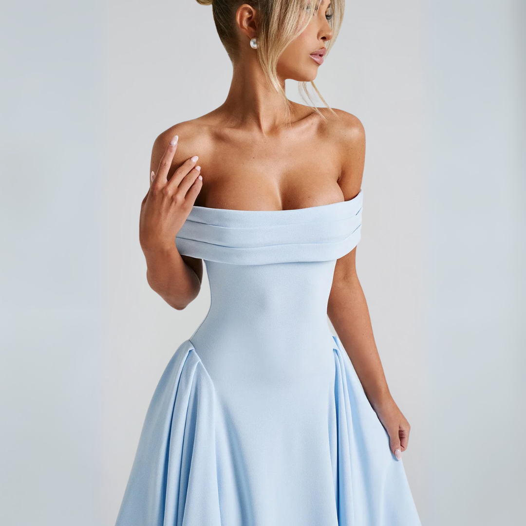 Drune | Midi-Kleid Elegant Blau