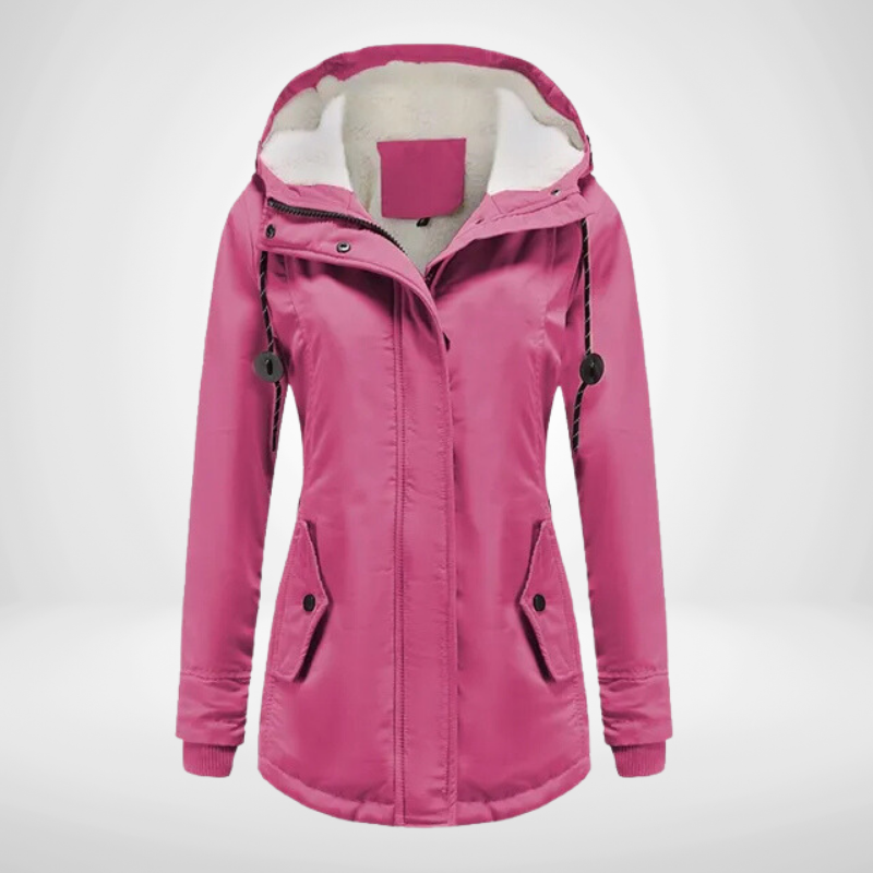 Drune | Damen Kapuzenfleece gefütterte Winterjacke