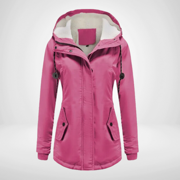 Drune | Damen Kapuzenfleece gefütterte Winterjacke
