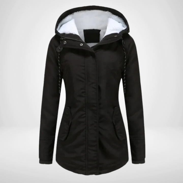 Drune | Damen Kapuzenfleece gefütterte Winterjacke