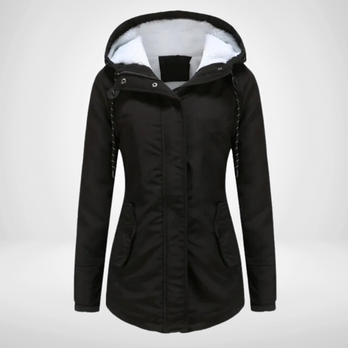 Drune | Damen Kapuzenfleece gefütterte Winterjacke