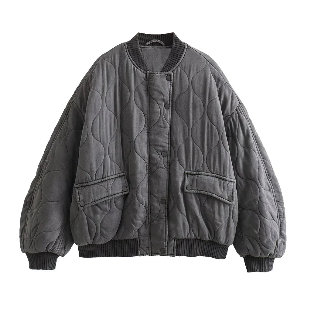 Drune | Graue Bomberjacke für Frauen