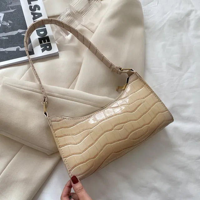 Drune – Damen-Umhängetasche im Retro-Stil aus Leder
