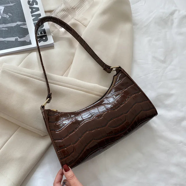 Drune – Damen-Umhängetasche im Retro-Stil aus Leder
