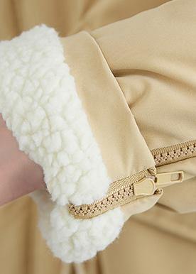 Drune | Locker sitzende midilange Mäntel khaki Quadratischer Kragen mit Kordelzug Wollmäntel