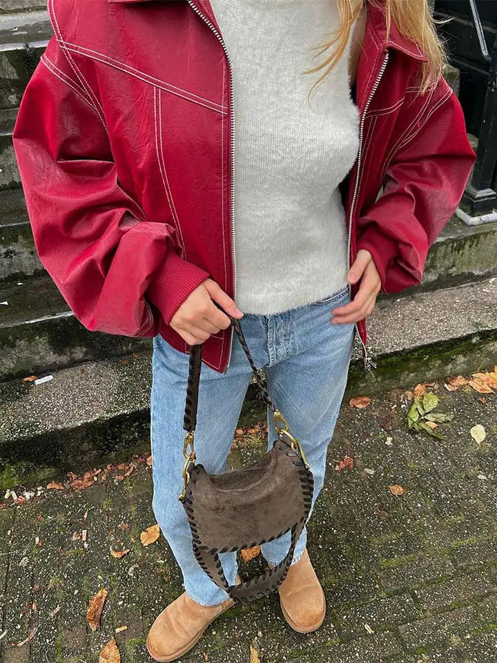 Drune | Rote Vintage jacke für Damen