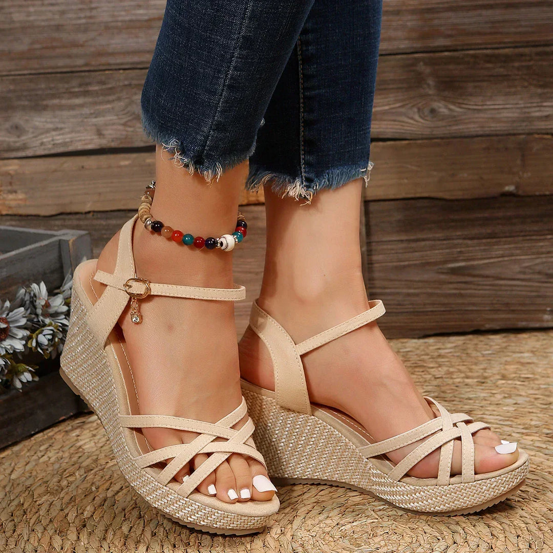 Drune - Damen Sandalen mit Keilabsatz