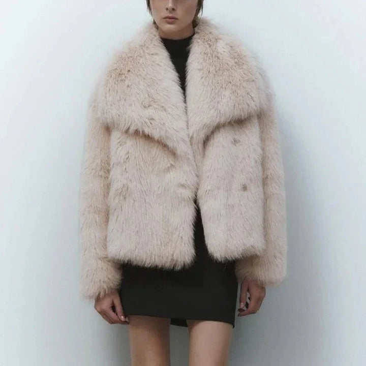 Drune | Pelzjacke Warme, Flauschige Winterjacke Aus Kunstpelz für Damen