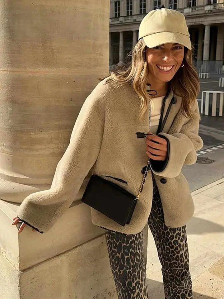 Drune | Coat Übergröße Fluffy Pelzjacke Damen Winterjacken und Jacken