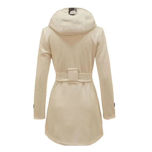 Drune | Warmer Damen Trenchcoat Winterjacke mit Kapuze