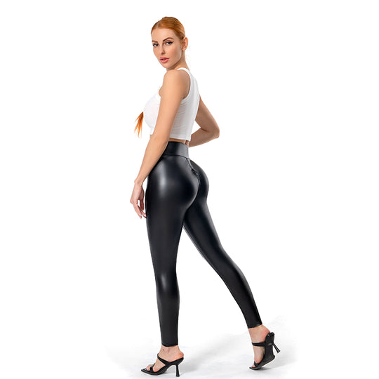 Drune | Bequeme und Figurformende Lederleggings mit Reißverschluss für Damen