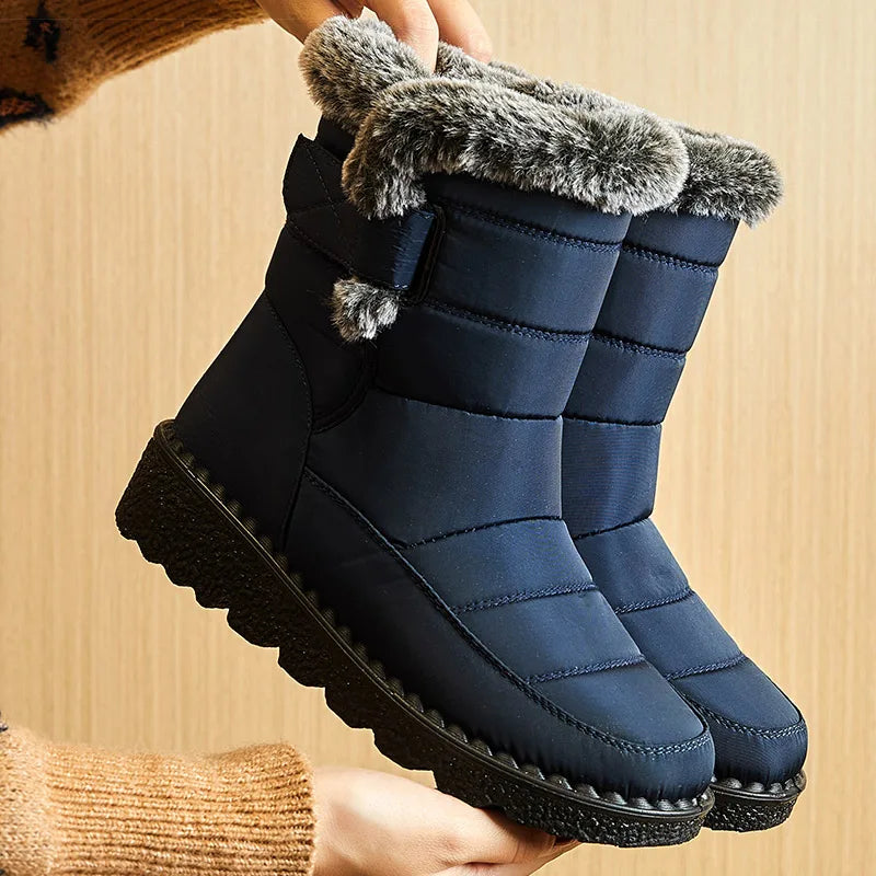 Drune | Damen Winterstiefel wasserdicht mit Fütterung aus Fell, knöchelhoch