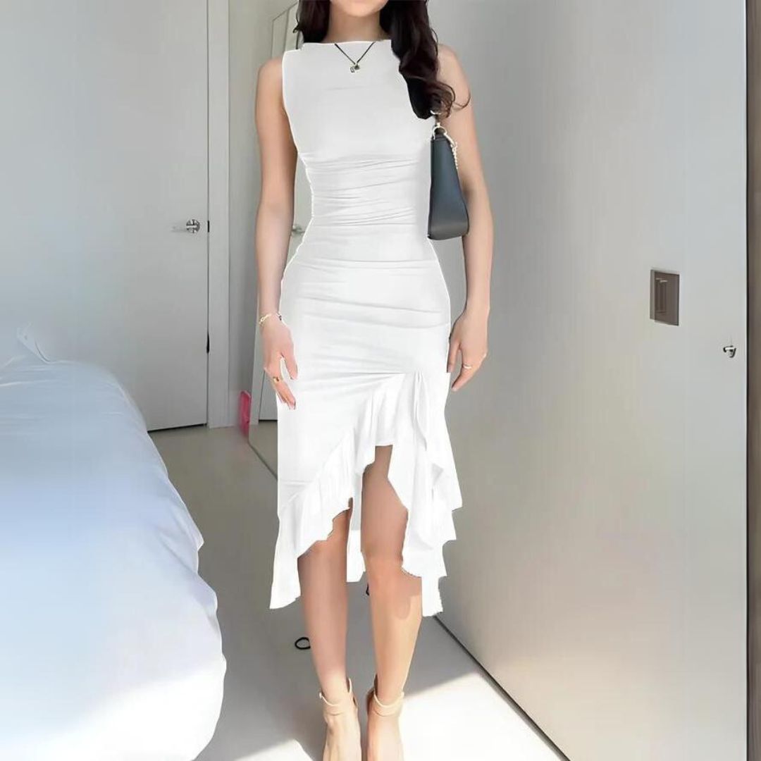 Drune - Elegantes Bodycon-Kleid mit Rüschen