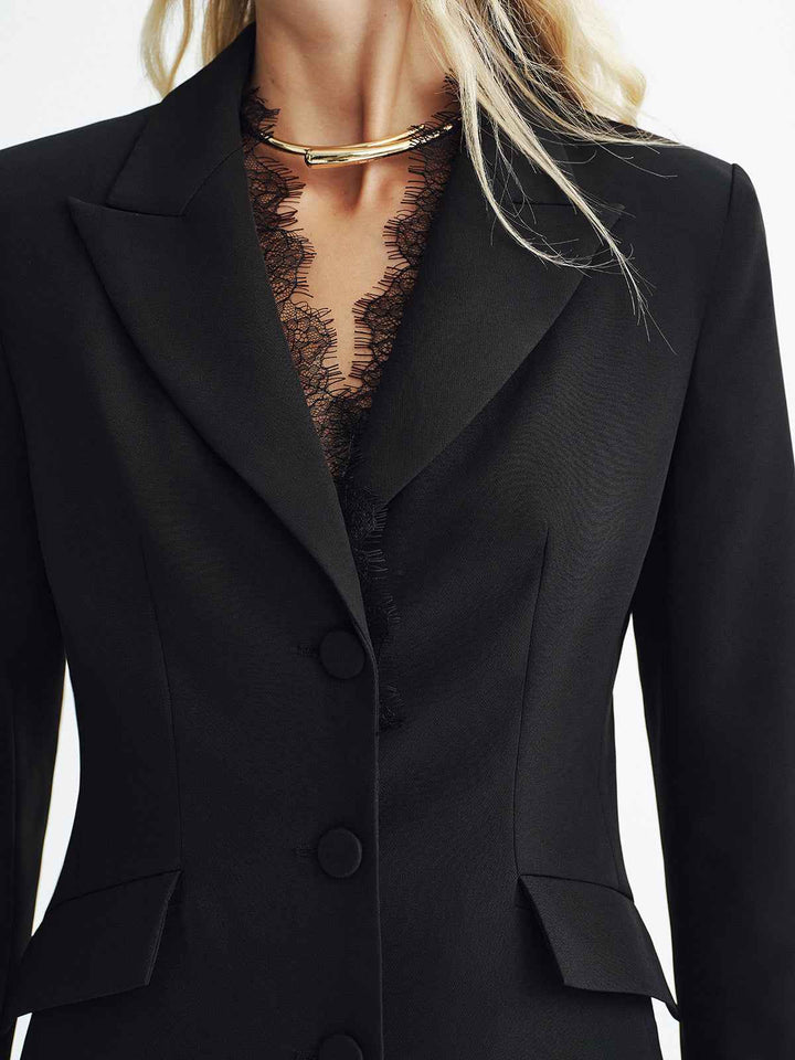 Drune | Blazer - Elegante Spitzen-Details mit Slim Fit Design