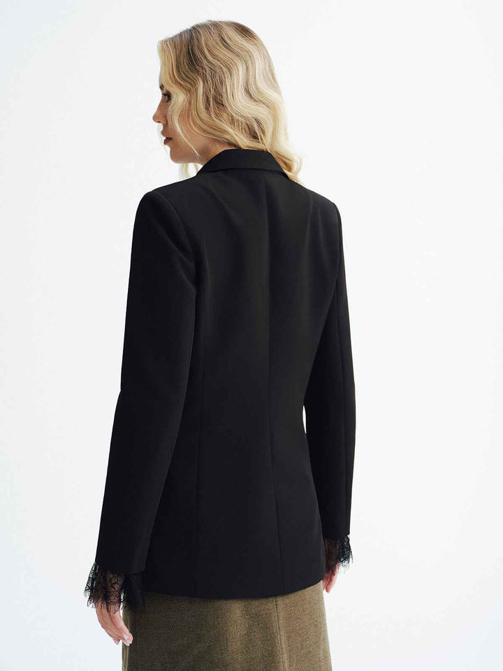 Drune | Blazer - Elegante Spitzen-Details mit Slim Fit Design