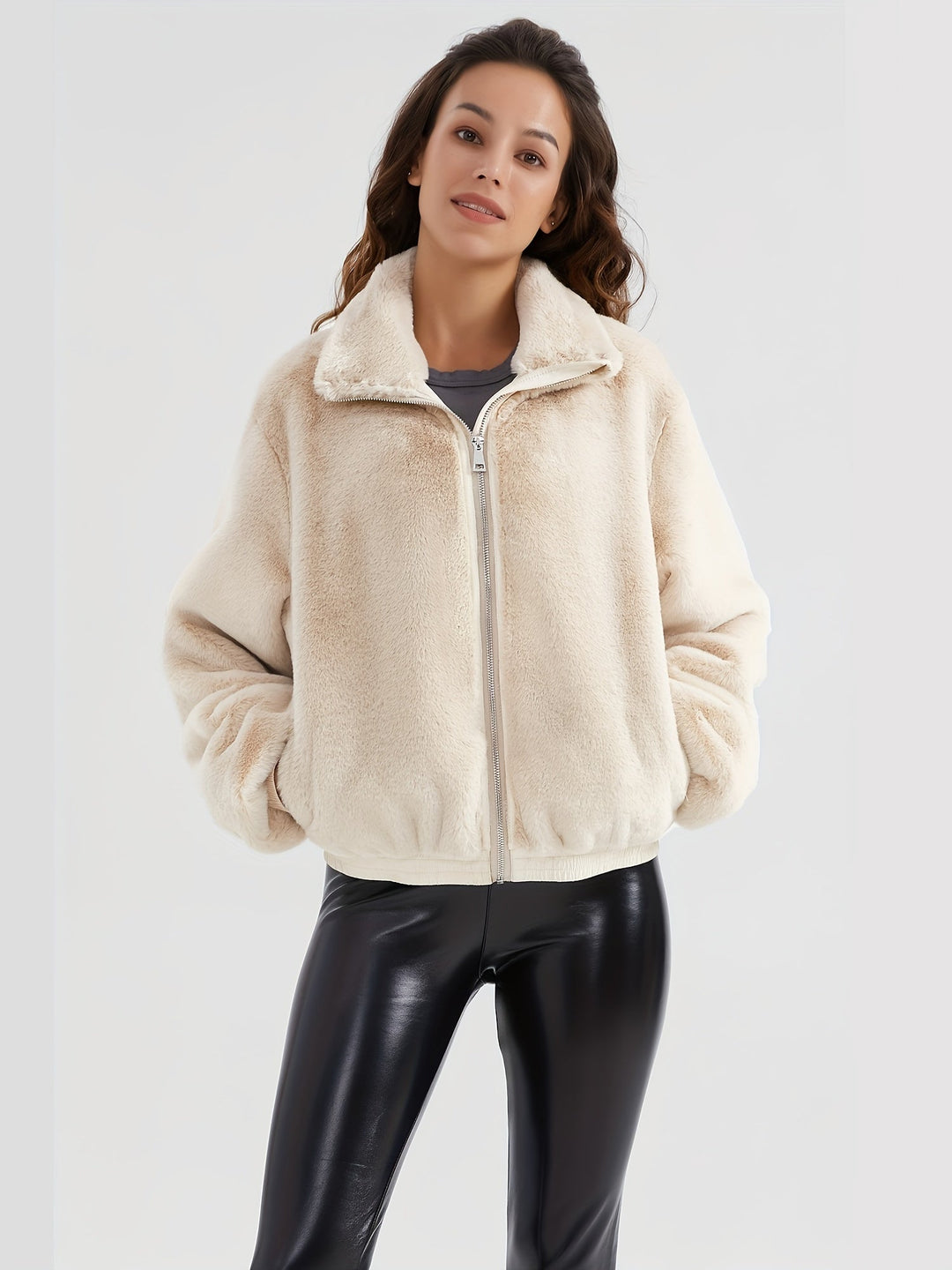 Drune | Flauschige Winterjacke Damen mit Hohem Kragen