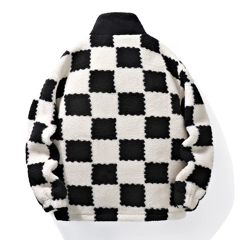 Drune | Fleecejacke für Männer - Schachbrettmuster - Winter