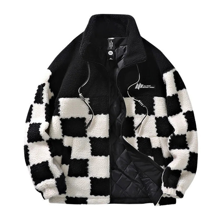 Drune | Fleecejacke für Männer - Schachbrettmuster - Winter