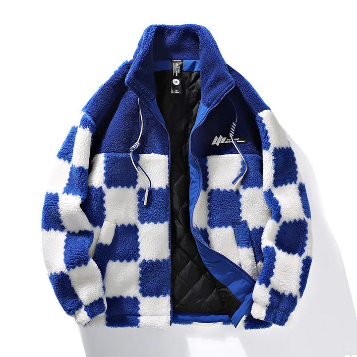 Drune | Fleecejacke für Männer - Schachbrettmuster - Winter