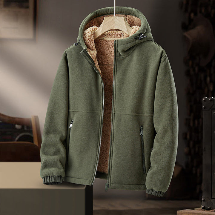 Drune | Fleecejacke für Männer - Mit Kapuze, Leicht - Winter