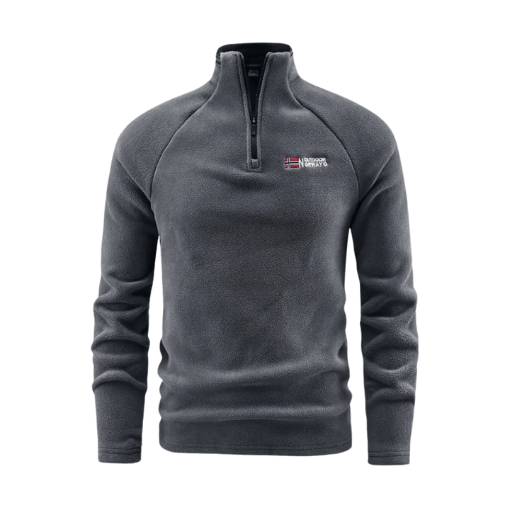 Drune | Fleecejacke für Herren, thermisch, Halbreißverschluss - Winterbekleidung