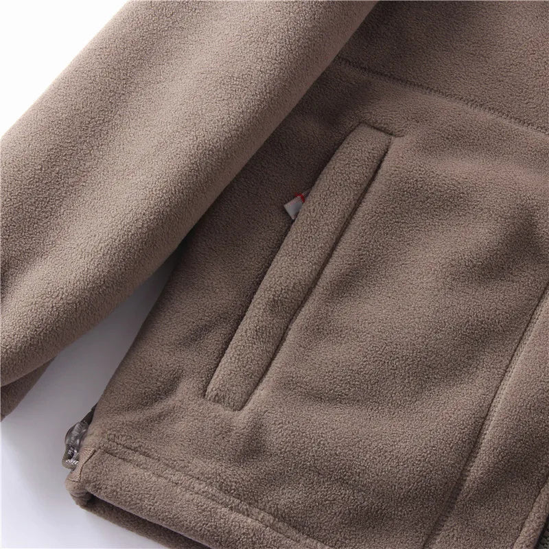 Drune | Lange Ärmel Fleece mit Reißverschluss Fleece Weste Jacke
