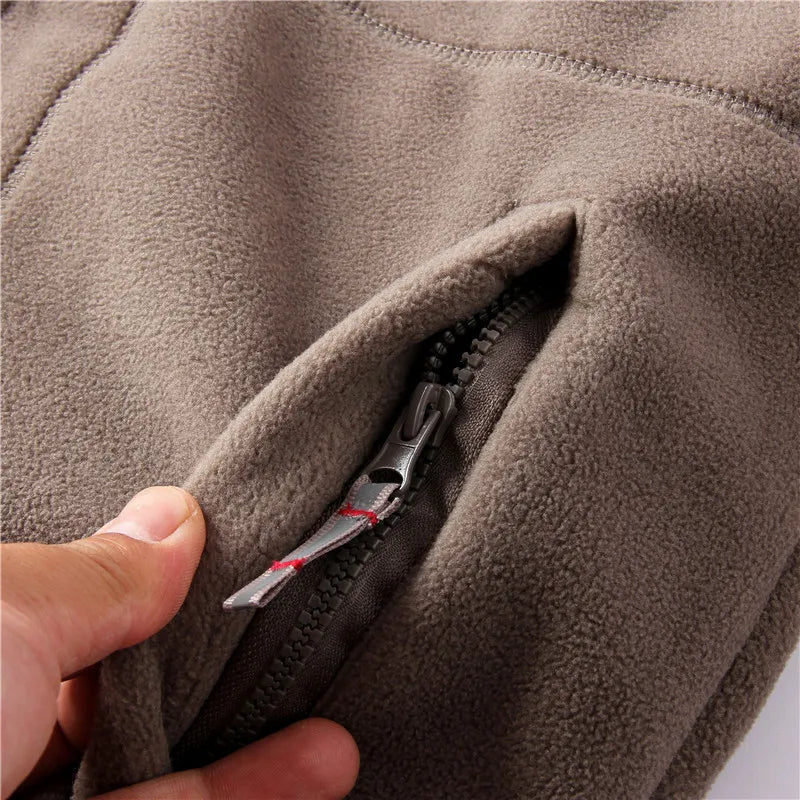 Drune | Lange Ärmel Fleece mit Reißverschluss Fleece Weste Jacke